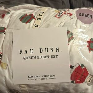 Queen size Christmas sheet set with Two cases. Used but no stains or tears.